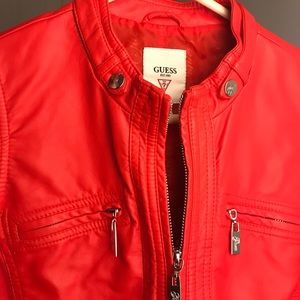 Red Leather Vest from Guess